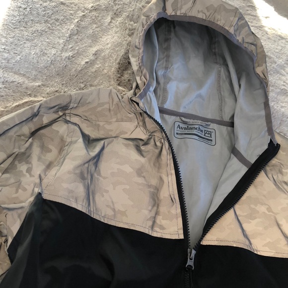 Reflective Windbreaker Jacket Zip Camo Rain Coat - Picture 4 of 7